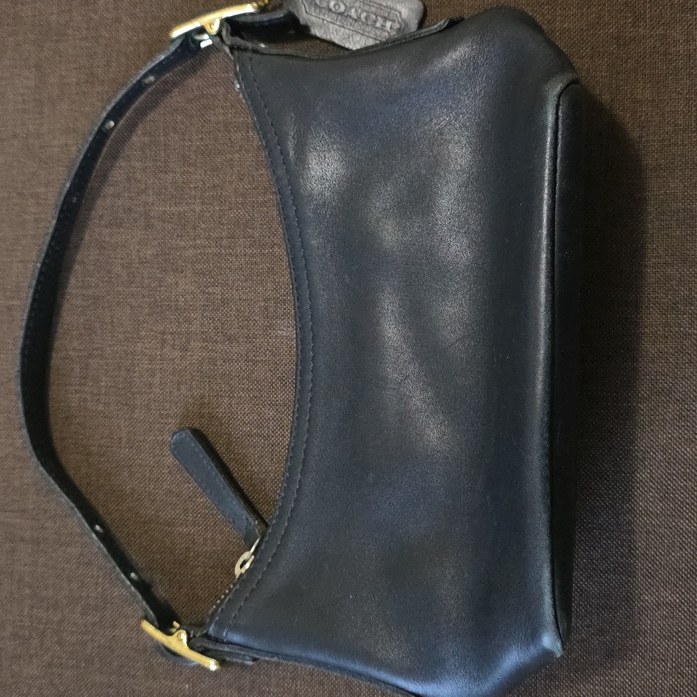 Coach Small Black Leather Shoulder Bag